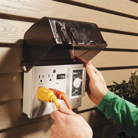 electrical boxes near exterior faucet|outdoor electrical box replacement.